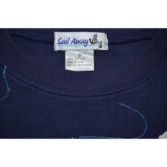 Saul Away Women’s Skating Polar & Moose Christmas Sweater Size S Blue  Sequins - Picture 4 of 7